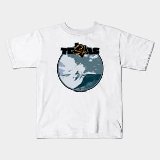 Texas-Style Surfer in neutral colors Kids T-Shirt